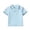 Blue, variant on flyskyup Kids Cotton Striped Shirts Turndown Short Sleeve Button Loose School Uniform Summer Comfy Blouses with Chest Pocket