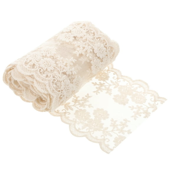 TABLZONE Decorative Lace Ribbon Trim Elegant White Cloth 1 Roll For Wedding Decorations