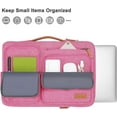 thumbnail image 2 of MOSISO Laptop Sleeve Carrying Case Compatible with MacBook Air 15 inch M3 M2 2024, Surface Laptop 15, HP Stream 14, 360 Protective Computer Handbag Briefcase with Handle, Rose Red, 2 of 6
