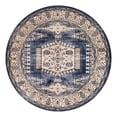 thumbnail image 2 of Unique Loom Utopia Collection Area Rug - Larissa (8' Round Dark Blue/Gold), 2 of 6
