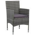 thumbnail image 2 of vidaXL Rattan Dining Chairs 2 Pcs Outdoor Wicker Dining Chair Poly Rattan, 2 of 30