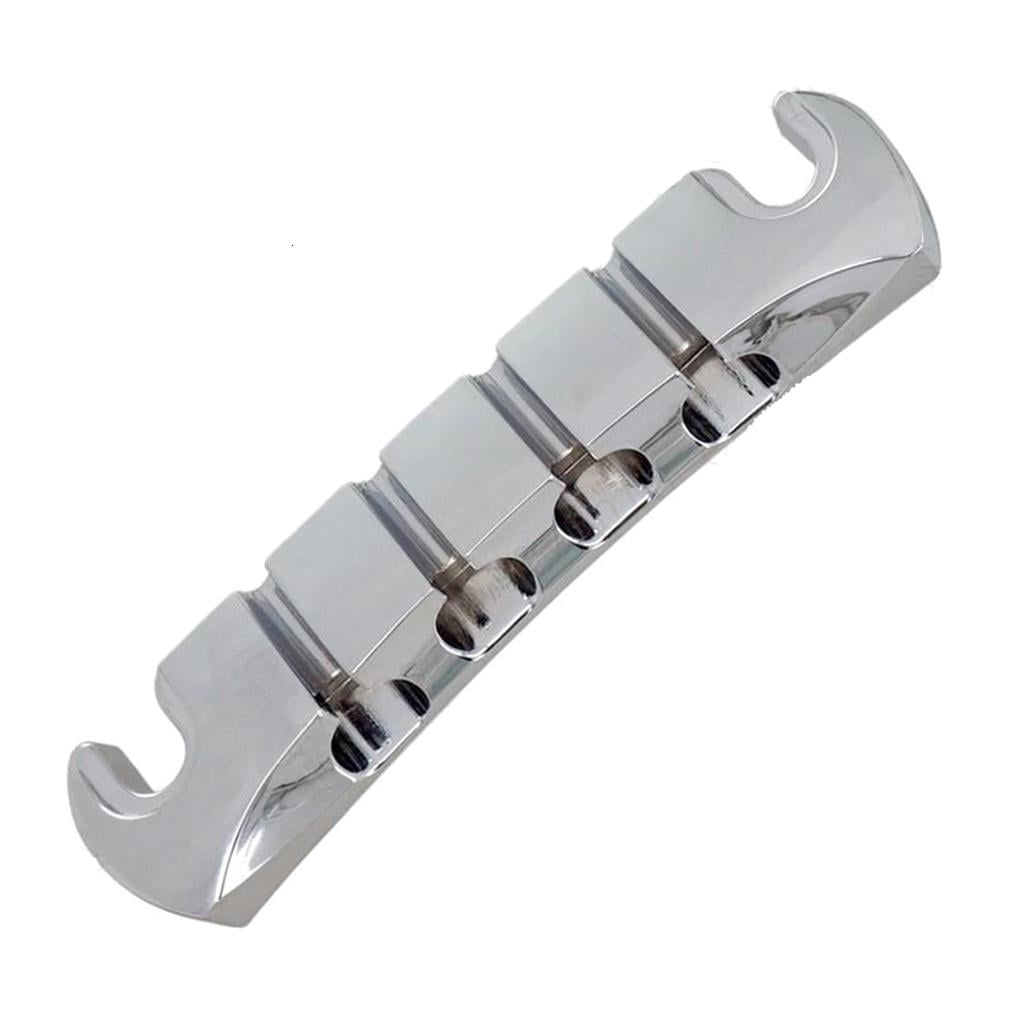 CEORPER Guitar Tune O-Matic Roller Saddles Bridge with Wrench Set Replacement Parts LP Style 4 String Electric Guitar Bridge