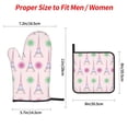 thumbnail image 3 of Oven Mitts and Pot Holders 4 Piece, Eiffel pink Towers High Heat Slip Resistant Oven Mitt and Trivets Set Kitchen Oven Glove Pot Holders for Cooking Baking Grilling, 3 of 7