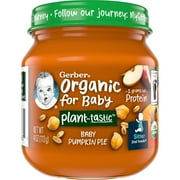 Gerber 2nd Foods Organic for Baby Plant-tastic Baby Food, Pumpkin Pie, 4 oz. Jar