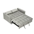 thumbnail image 6 of CQSXDA 3 In 1 Convertible Sleep Sofa Bed, Modern Velvet Design Small Love Seat With Pockets And Cushions For , Gray, 6 of 10