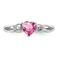 thumbnail image 4 of Primal Gold 10 Karat White Gold Genuine Pink Tourmaline Birthstone Ring, 4 of 7