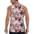 thumbnail image 3 of Easygdp Rose Flowers Men's Tank Top, Sleeveless Muscle T Shirts, Breathable, Quick-Dry, Loose for Gym, Running, Fitness - 3X-Large, 3 of 9
