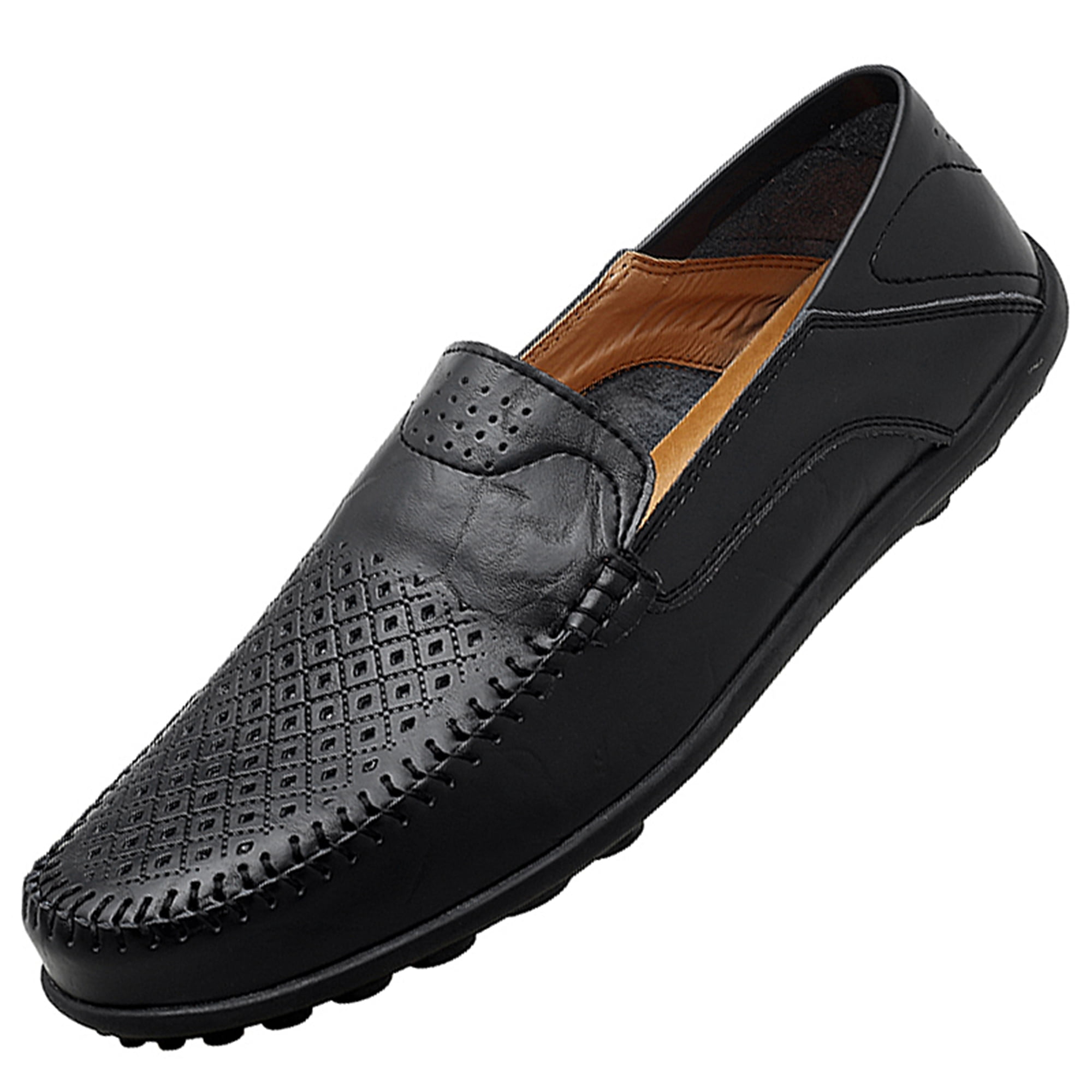 Go Tour Men's Premium Genuine Handmade Leather Casual Slip on Loafers Breathable Driving Shoes