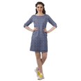thumbnail image 2 of Moomaya Robes Mini Femmes Coton Slub Robes d'Été Manches 3/4 Robe Droite, 2 of 4