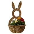 thumbnail image 6 of Bunny Basket Hanging Wall Pocket Spring Decor Easter Bunny Wicker Hanging Basket, Woven Hanging Wall Basket Easter Decorations 16.5in, 6 of 8