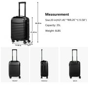 Hardside Carry-On Spinner Luggage,20-Inch,Black