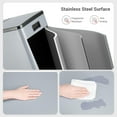thumbnail image 3 of Arlopu 2 x 8 Gallon Dual Garbage Can Stainless Steel Kitchen Step Trash Can, Recycle Dustbin with Soft-Close Lid, 3 of 7