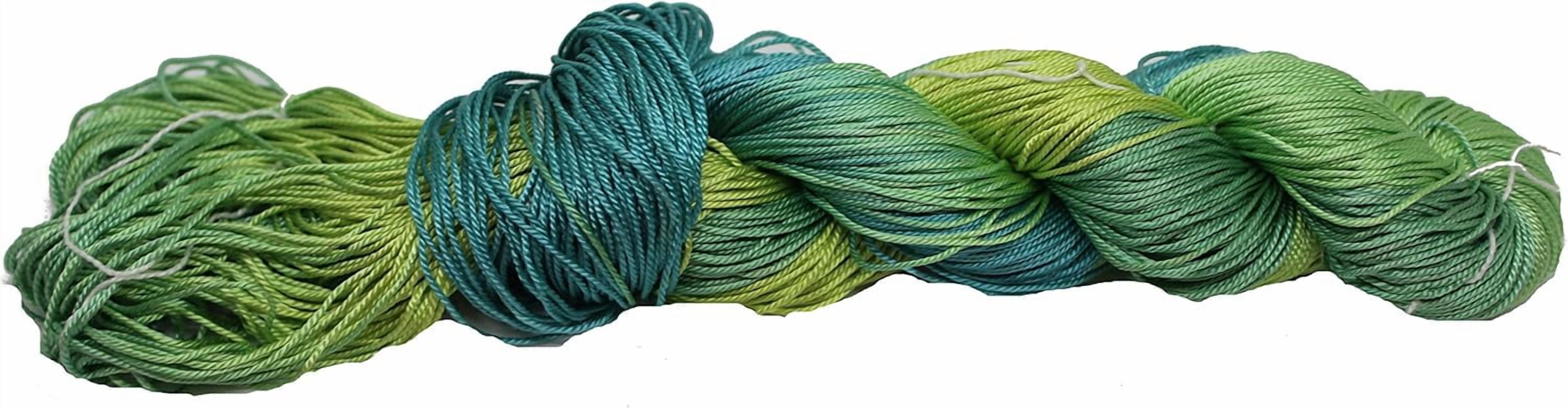 Knitsilk 3 Ply Mulberry Silk Lace Weight Yarn | Perfect for Knitting & Crocheting and Weaving | Silk Yarn for Luxurious Creating Projects.(50 Grams – 260 Yards, Green)