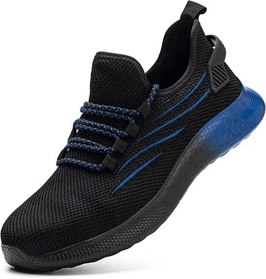 SPIEZ Steel Toe Work Shoes for Men, Soft Indestructible Safety Shoes