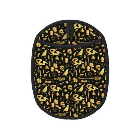 

Pofeuu glod Skull snake bird Print Silicone Pot Mat Mitten With Hanging Loop Heat Resistant Oven Mitts Non-Slip Bbq Baking Smoking Potholders