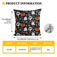 thumbnail image 3 of FOR U DESIGNS Skull Pumpkin Spider Web Pattern 3 Pcs RV Dinette Cushion Covers Anti-Slip Camper Cushion Slipcover with Pillow Cover RV Couch Cover Halloween Decoration for Travel Trailer Couch, 3 of 8