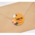 thumbnail image 3 of Darling Souvenir Personalized Wedding Bride Groom Names Envelope Seals DIY 45 Pieces Round Floral Thank You Stickers-Pale Orange, 3 of 4