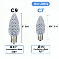thumbnail image 5 of Novelty Lights Sun Warm White C7 LED Diamond Faceted Christmas Replacement Bulbs Dimmable 25 Pack, 5 of 6
