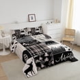 thumbnail image 2 of Buffalo Patchwork Twin Size Bedding Set, Hunting Bear Deer Comforter Set Teens Adult Bedroom, Rustic Farmhouse Grid Claw Bedding Comforter Sets Adventure Camping Quilt With 1 Pillow Case, 2 of 5