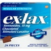 Ex-Lax Sennosides Chocolated Stimulant Laxative Regular 24 Pieces