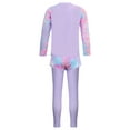 thumbnail image 6 of iEFiEL 3Pcs Kids Girls Swimsuit Tie-dye Print Swim Top with Shorts Pants Swimwear Pool Beach UPF 50+ Rashguard Purple 9-10, 6 of 7