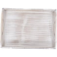 thumbnail image 4 of Northlight Set of 2 Brushed White Chevron Pattern Display Trays 18", 4 of 6