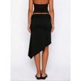 thumbnail image 6 of LMLYSoH Women's Flowy Midi Skirts Fashionable Casual Hardware Decor Elastic Waist Asymmetrical Hem Skirt, 6 of 7