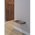 thumbnail image 5 of Chic, Floating, Wood, Height-Flexible Wall Mount Dog/Cat/Pet Food & Water Bowl Holder/Feeder, 2 S.S. Dishwasher-Safe Bowls (~ 1 Quart / 32 oz / 900 ml) for Mid-Size Pets. 2-Screw Installation., 5 of 6