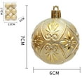 thumbnail image 3 of HomeDM Christmas Balls 6Pcs Gold Shatterproof Ornaments Balls 6cm/2.36" Christmas Tree Hanging Pendant for Holiday Wedding Party Home Decor, 3 of 5