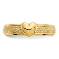 thumbnail image 4 of 14K Yellow Gold Ring Band Toe Heart, Size 6, 4 of 5