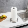 thumbnail image 5 of (2 pack) PHANCIR Metal Paper Towel Holder, Non-Slip Base Countertop Stand, One-Handed Operation, Silver, 5 of 7