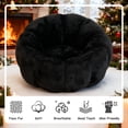 thumbnail image 6 of Lovableguy Fluffy Bean Bag Chair for Adults,Teens,Faux Fur Floral-Shaped Bean Bag Lazy Sofa Chair,Oversize Beanbag Reading Chair for Bedroom,Living Room,Apartment,Black, 6 of 7