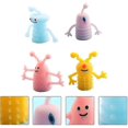 thumbnail image 5 of Monster Finger Puppets Rubber Finger Cool Glow In The Dark For Kids Party Favors Fun Toys Puppet Show Random Color 4pcs, 5 of 5