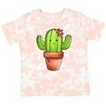 thumbnail image 3 of Inktastic Cute Cactus with Flower Hairpiece Boys or Girls Toddler T-Shirt, 3 of 5