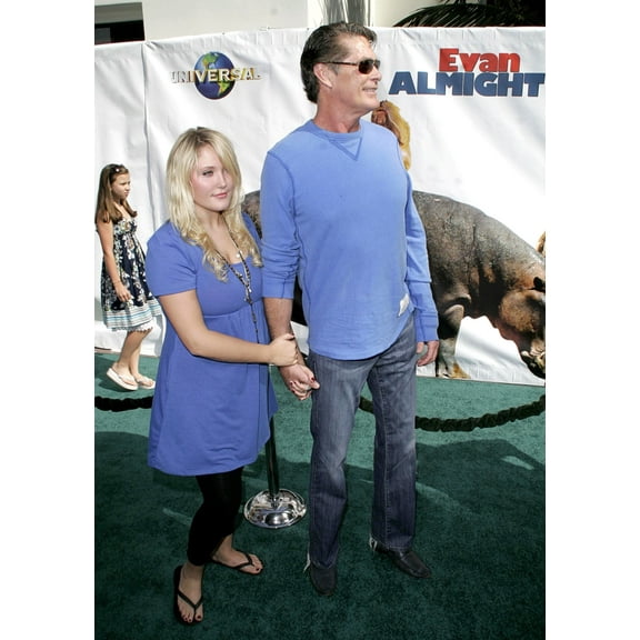 Hayley Hasselhoff David Hasselhoff At Arrivals For Evan Almighty Premiere Gibson Amphitheatre At Universal Studios