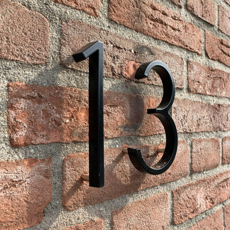 7 Inch House Numbers for Outside Modern Floating House Number Black Address  Number Sign - Large Door Numbers Metal Home Address Number for House 
