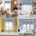 thumbnail image 5 of Blue Wood Striped Valance Curtain Nautical Starfish Coral Shell Vintage Window Valances Rod Pocket Short Curtains Window Treatments for Kitchen Bedroom Bathroom Laundry 54" x 18", 5 of 9