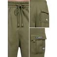 thumbnail image 2 of J. METHOD Men’s Cargo Pants Lightweight Comfy Jogger Fleece Elastic Waistband Workout Casual Active Sports Sweatpants NEMP17 Olive 5XL, 2 of 6