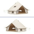thumbnail image 3 of ModFusion 13’ All Season Glamping Bell Tent Waterproof for Outdoor Family Gatherings, Picnics, and Barbecues Including 4 Breathable Windows and Stove Jacks in Beige, 3 of 10