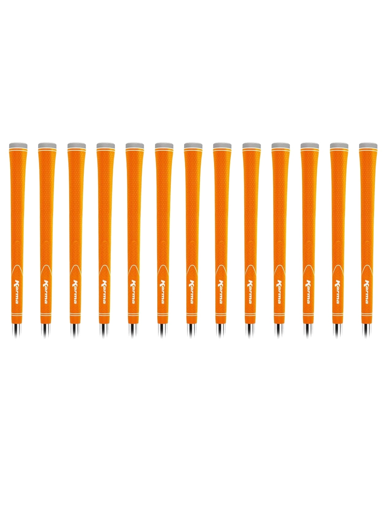 Karma Neion II Orange Golf Club Grip Kit (13 Standard Grips, Solvent & Tape) -