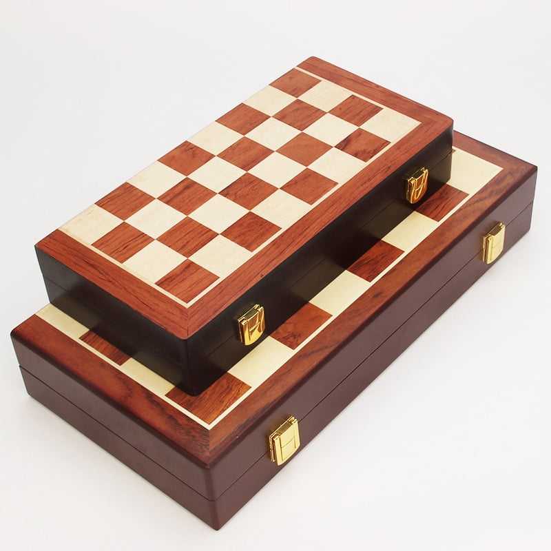 CNV Classic Metal Chess Set with Folding Wooden Case, 7.6cm King Height, Luxury Gift for Chess Enthusiasts & Collectors