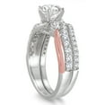 thumbnail image 2 of SZUL Women's AGS Certified 1 1/2 Carat TW Diamond Bridal Set in Two Toned 14K Pink and White Gold (J-K Color, I2-I3 Clarity), 2 of 7