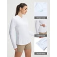 thumbnail image 3 of BALEAF Women's Sun Shirts UPF 50+ Mesh Back Lightweight Breathable Long Sleeve Shirt SPF Hoodie for Fishing Hiking White L, 3 of 7