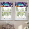 thumbnail image 2 of LALILO Kitchen Curtain Valance Yacht Purple Sunset Light Rod Pocket Window Curtain 52"x 18" Set of 2, 2 of 7