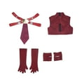 thumbnail image 6 of Ahsoka Tano Red Bodysuit Full Set Women Sexy Cutout Sleeveless Jumpsuit Halloween Carnival Party Combat Suit, 6 of 9