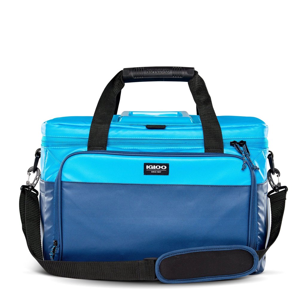 Igloo Coast Durable & Compact Insulated 36 Can Cooler Duffel Bag, Blue