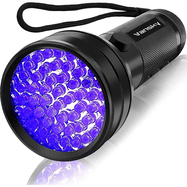 Linterna Uv, luz negra, lámpara ultravioleta 51 Led, luz negra, detector de luz de orina para perros/gatos, orines, manchas secas, bichos de cama con desodorante para mascotas Feliz Sencillez