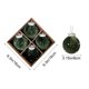 thumbnail image 3 of Paquete de 4 Adornos Navideños con Pompones de Perla | Material Flocado | Bolas Blancas, Verdes y Rojas | Ligeras y Fáciles de Colgar | Decoración Festiva para El Árbol de Navidad para El Hogar, La O, 3 of 6
