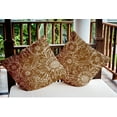 thumbnail image 3 of 20"x20" Simply Daisy Zentangle Poly Indoor/Outdoor Pillow, Brown Qty 1, 3 of 5