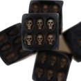 thumbnail image 3 of 1Pack Black Halloween Skull Dice 3D Skeleton Decorative Mini Skull Face Gaming Dice, 0.7 Inch Cube with Flannel Bag for Halloween Party, 3 of 8